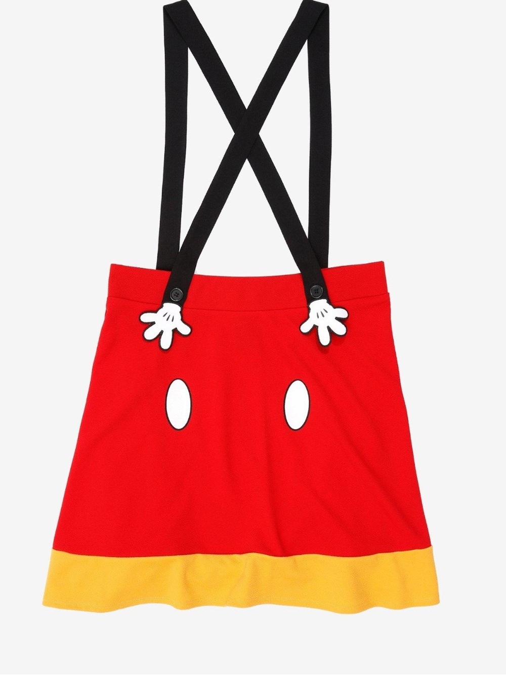 Disney Hot Topic Mickey Mouse Skirt Suspenders Adjustable Size Medium Adorable - Picture 9 of 9